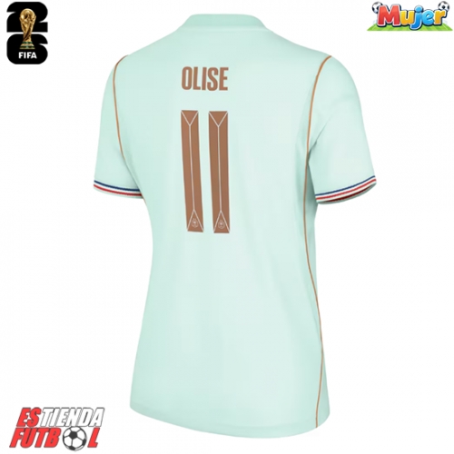 Francia Michael Olise #11 Segunda Equipación Mujer Mundial 2026 Manga Corta